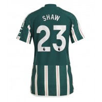 Ženski Nogometni dresi Manchester United Luke Shaw #23 Gostujoči 2023-24 Kratek Rokav